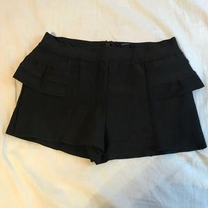 Forever 21 Black Dress Shorts with Ruffle Detail!
